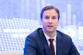 Ông Jochen Schmittmann, Đại diện thường trú Quỹ tiền tệ quốc tế (IMF) tại Việt Nam phát biểu. 