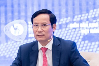 Ông Phạm Tấn Công, Chủ tịch Liên đoàn Thương mại và Công nghiệp Việt Nam (VCCI) phát biểu. 